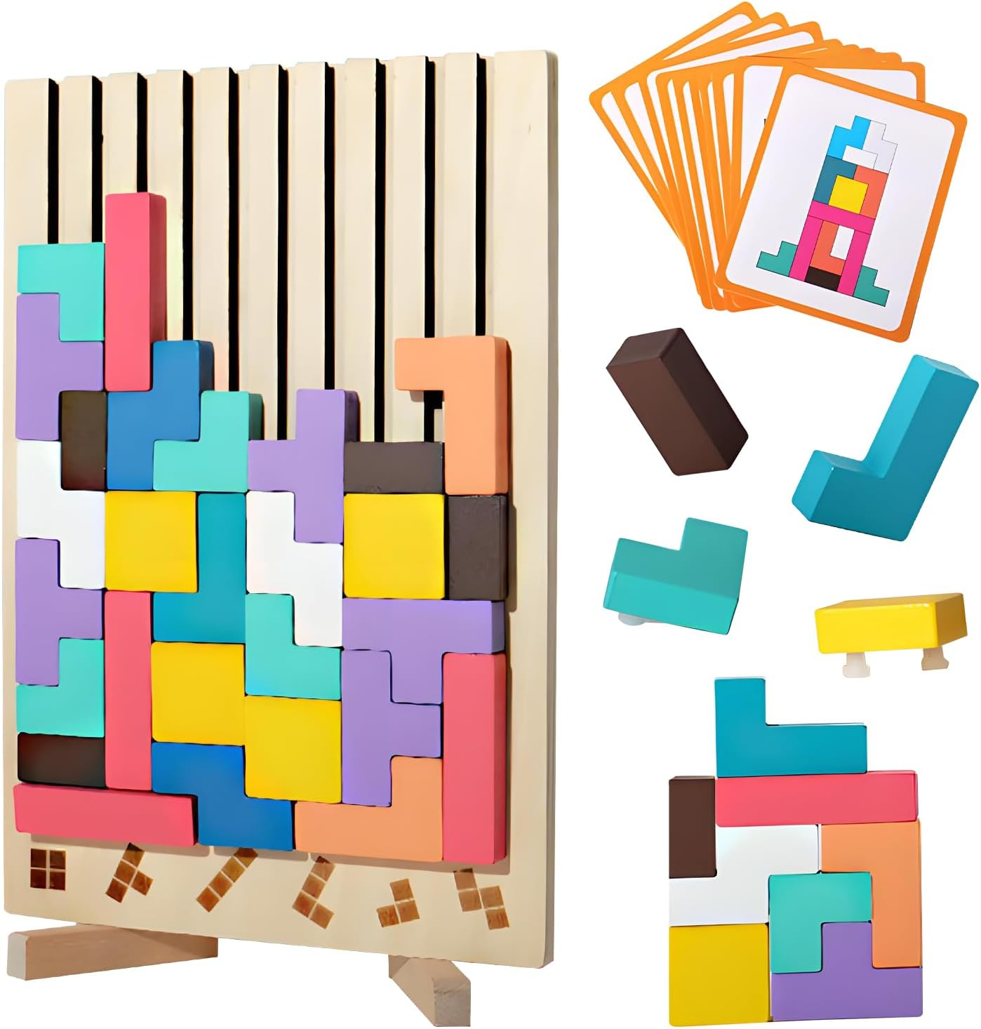 wooden-educational-colorful-geometric-versatile-blocks kids toy in Pakistan | Zilonay
