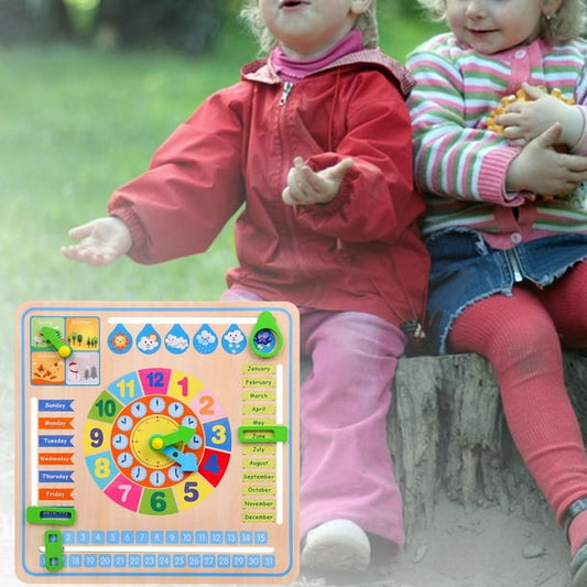 educational-wooden-multifunctional-calendar-clock kids toy in Pakistan | Zilonay