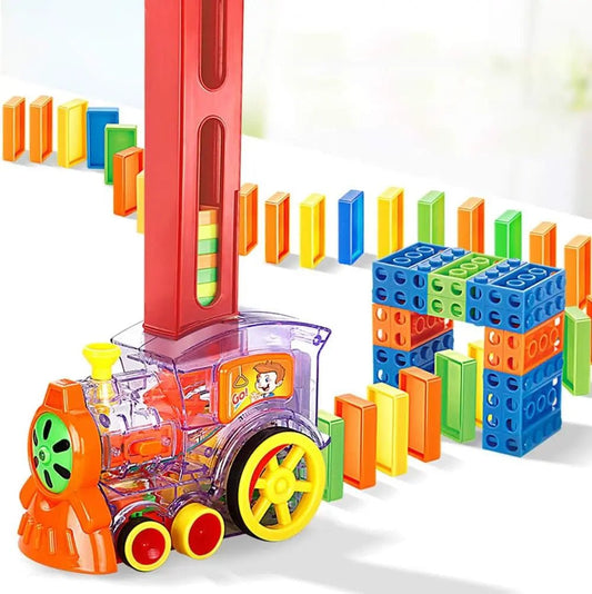 automatic-domino-brick-laying-toy-train-60-pcs kids toy in Pakistan | Zilonay