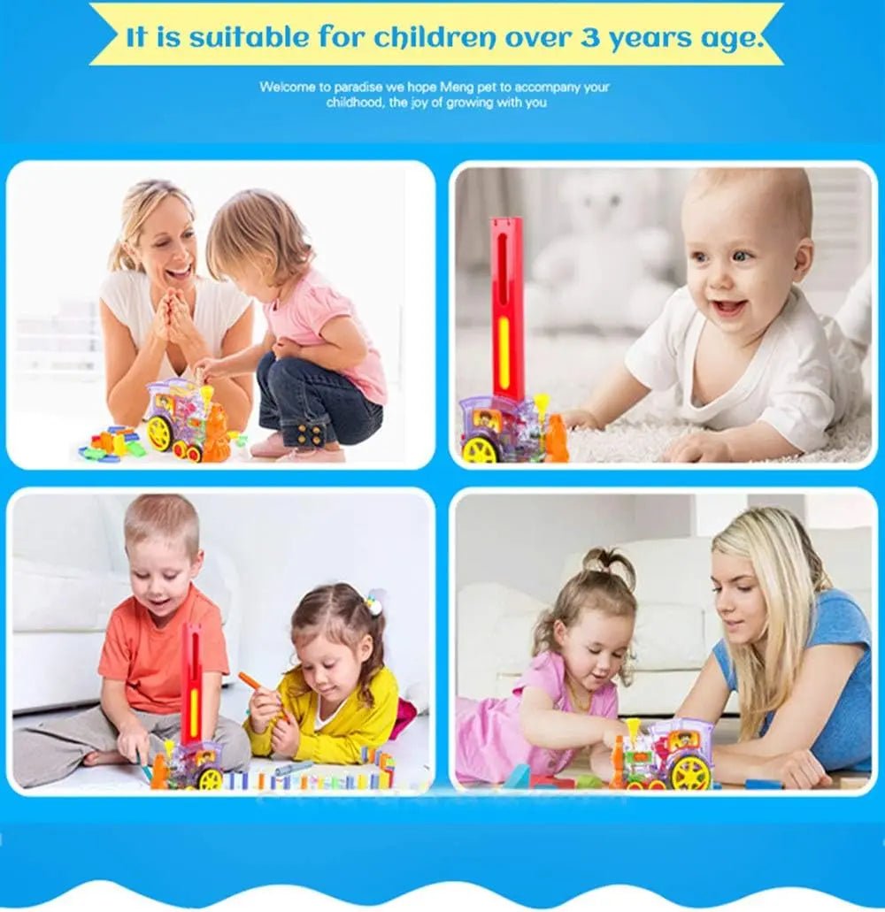 automatic-domino-brick-laying-toy-train-60-pcs kids toy in Pakistan | Zilonay