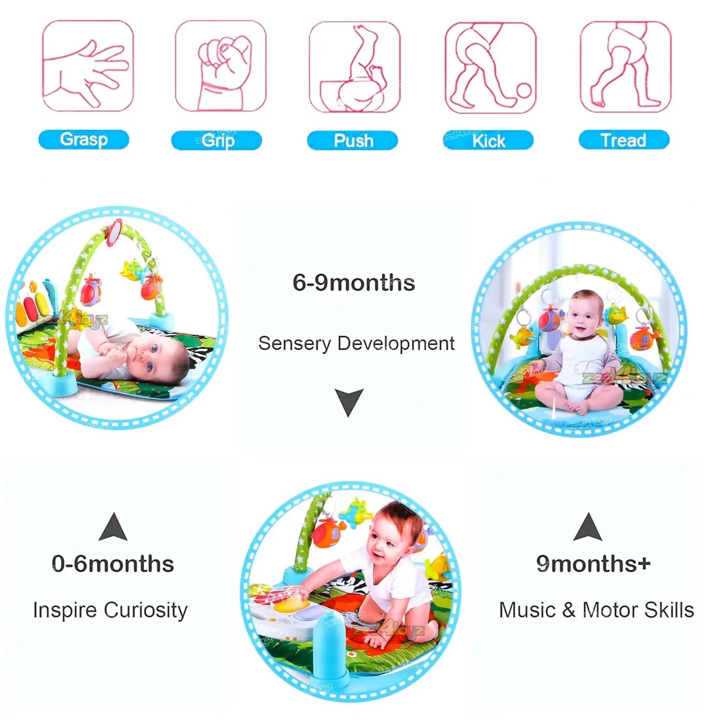baby-piano-play-gym-mat kids toy in Pakistan | Zilonay