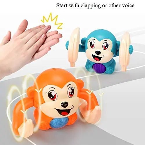 rolling-banana-monkey-toys-with-voice-touch-sensor-on-dancing-monkey-toy kids toy in Pakistan | Zilonay