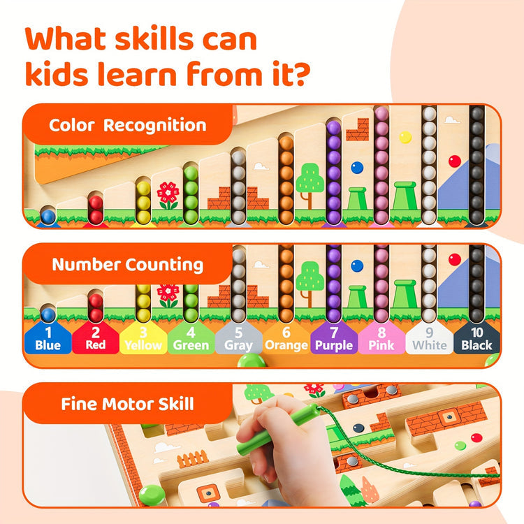 wooden-magnetic-maze-beads-board-for-kids kids toy in Pakistan | Zilonay