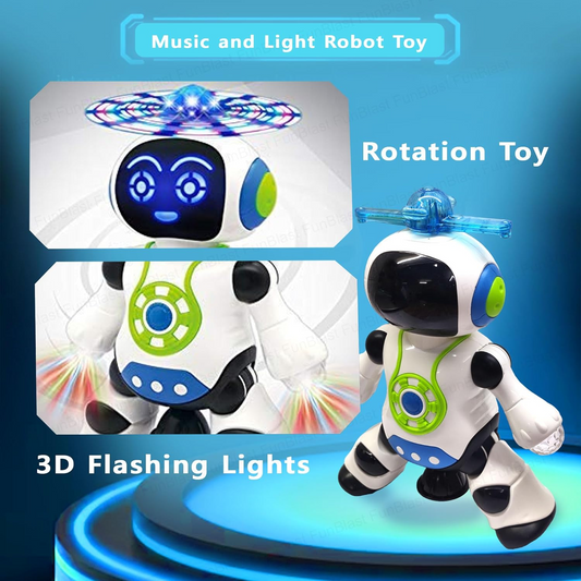 3d-flashing-lights-robot-for-kids-toy-with-360-degree-rotation kids toy in Pakistan | Zilonay