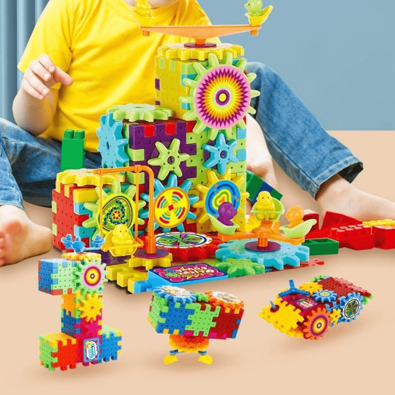 electric-building-block-gear-toy-83pcs kids toy in Pakistan | Zilonay