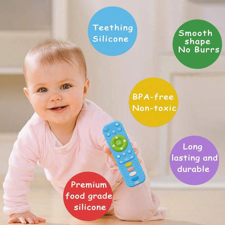 silicone-remote-control-teething-toy kids toy in Pakistan | Zilonay