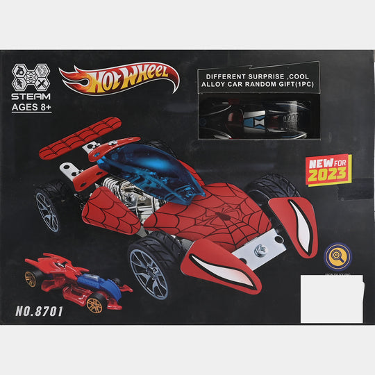 Kids playing with Zilonay Hot Wheels metal blocks car and bike toys