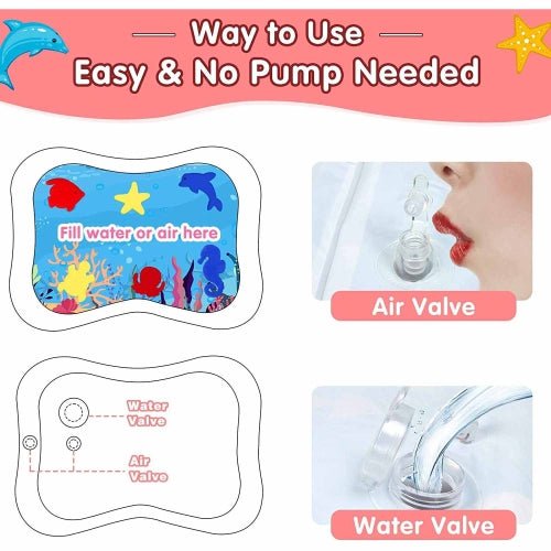 premium-baby-inflatable-water-tummy-time-mat-pink kids toy in Pakistan | Zilonay