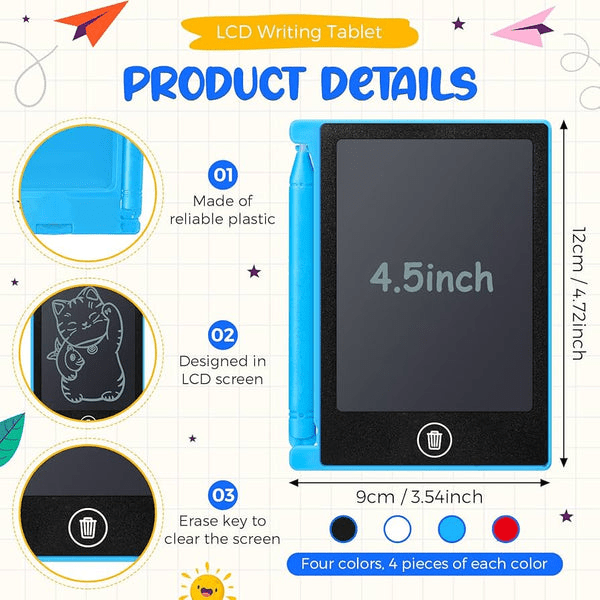 4-5-inch-lcd-multicolor-screen-writing-tablet-erasable-writing-board kids toy in Pakistan | Zilonay