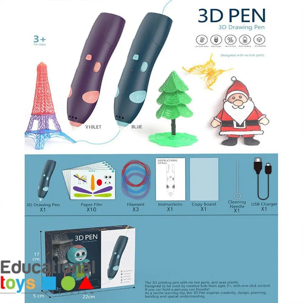 3d-pen-for-3d-printing-drawing-pen kids toy in Pakistan | Zilonay