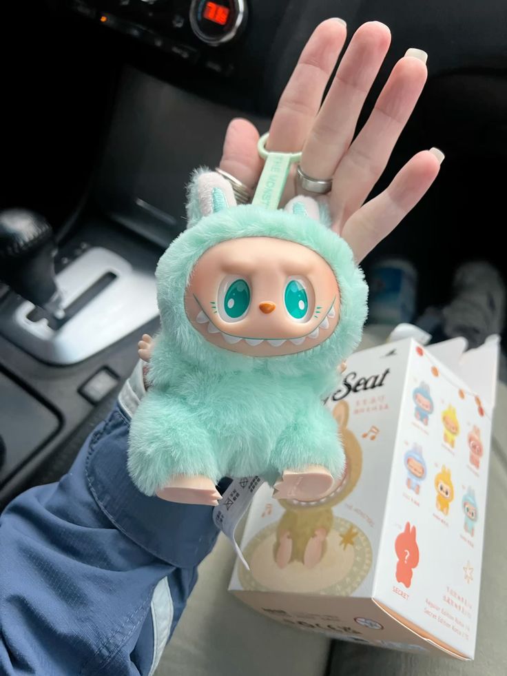labubu-monster-anime-character-plush-keychain-1-pc-green kids toy in Pakistan | Zilonay
