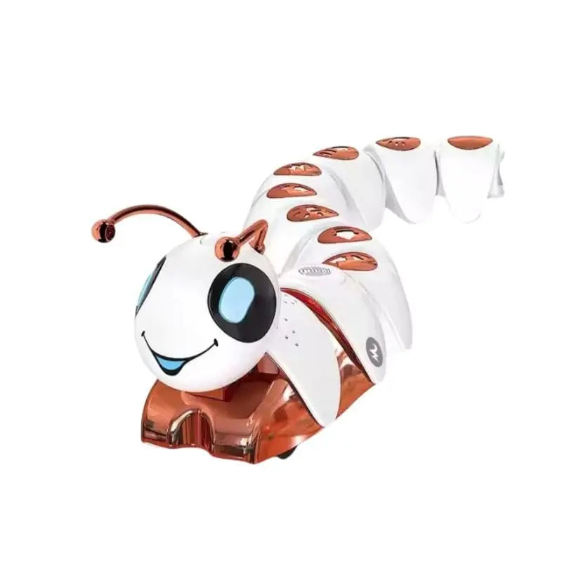 Zilonay Smart Crawling Caterpillar Robot Toy for Kids | Fingerprint-Sensing Programmable RC Insect with Lights, Music & Swing Walking