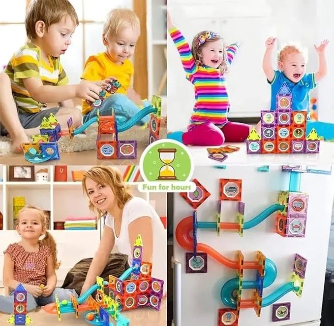 56-pcs-light-magnetic-tiles-building-blocks-for-kids kids toy in Pakistan | Zilonay