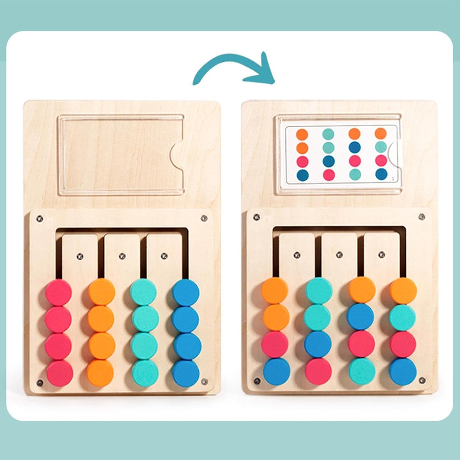wooden-color-matching-puzzle-board-game kids toy in Pakistan | Zilonay