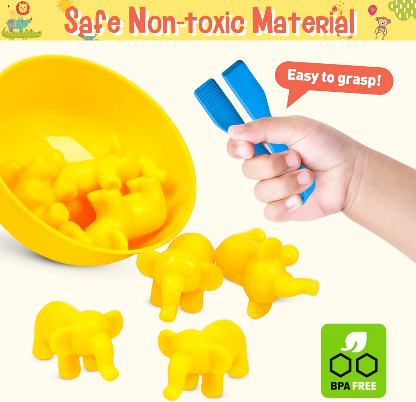 animal-counting-color-sorting-matching-game-with-rainbow-bowls kids toy in Pakistan | Zilonay