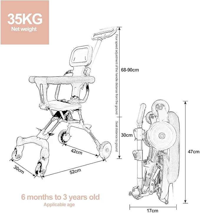 foldable-light-weight-baby-stroller-baby-carrier kids toy in Pakistan | Zilonay