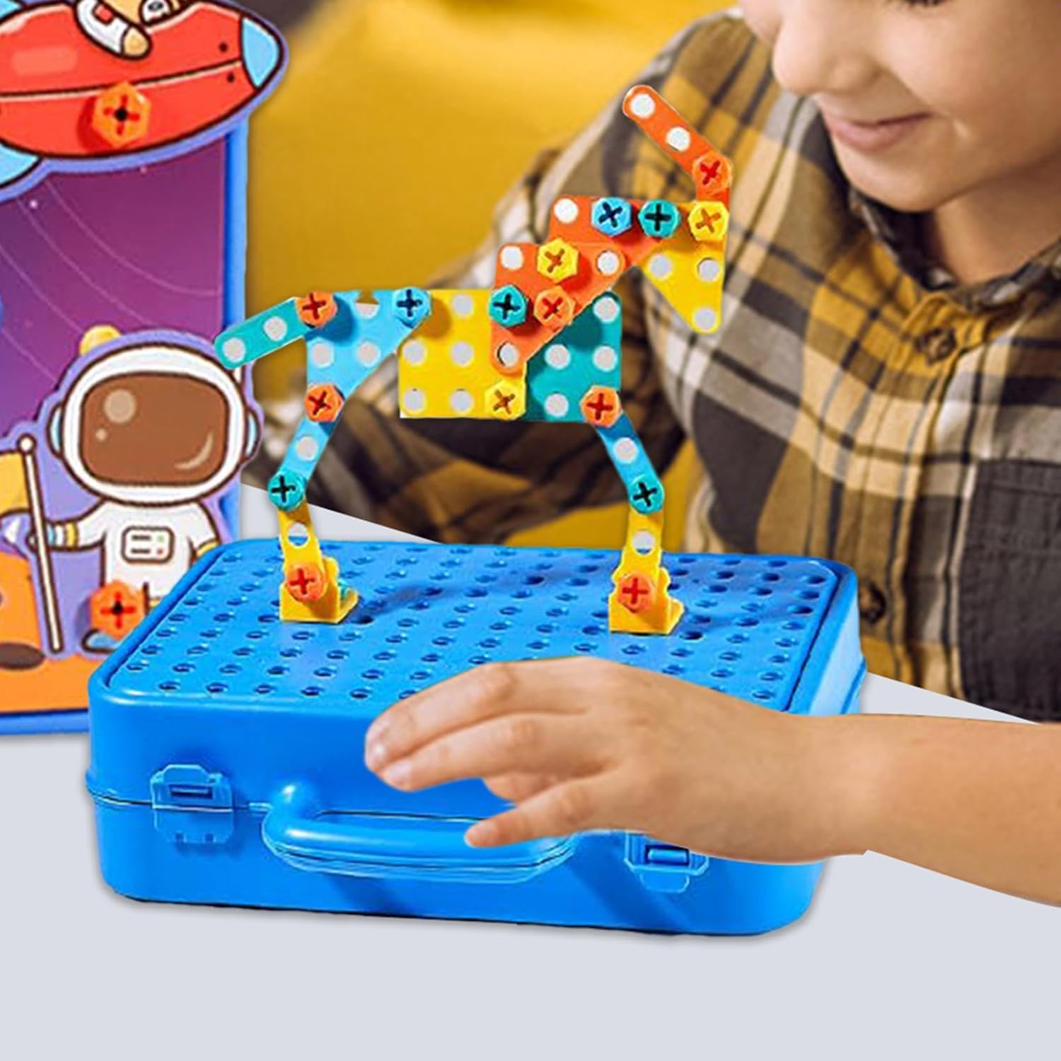 creative-3d-drill-screw-space-simulation-screw-tool-box kids toy in Pakistan | Zilonay