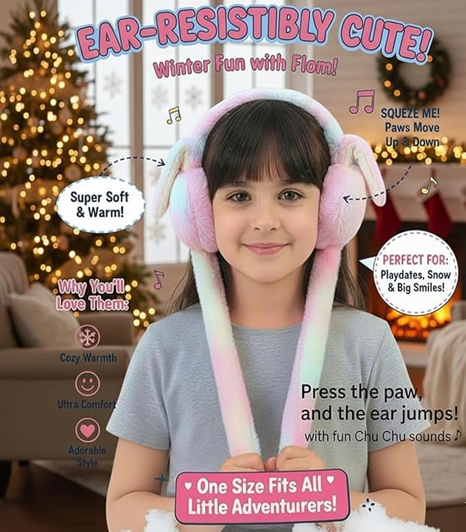 bunny-earmuffs-with-moving-ears-for-kids kids toy in Pakistan | Zilonay