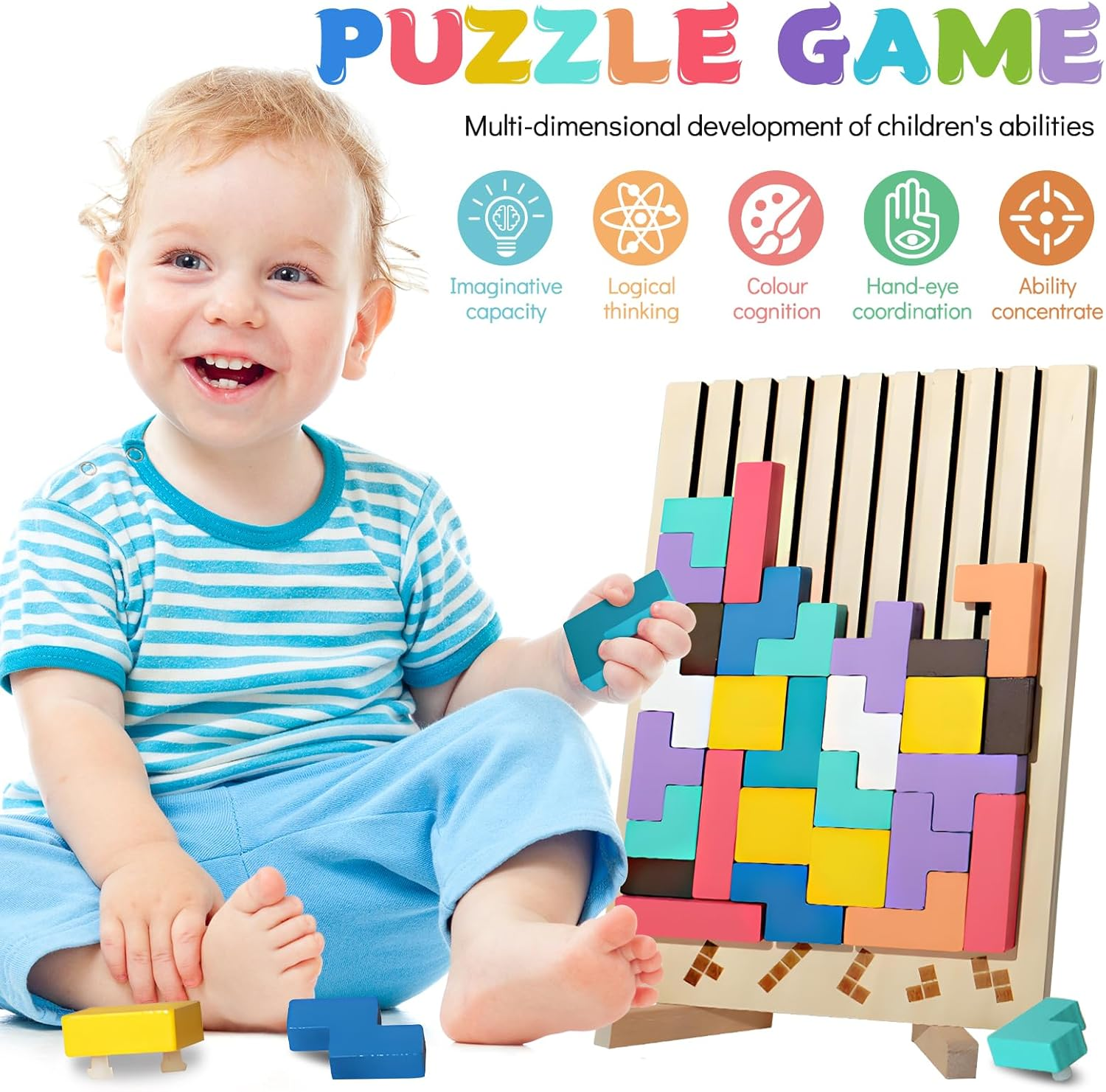 wooden-educational-colorful-geometric-versatile-blocks kids toy in Pakistan | Zilonay