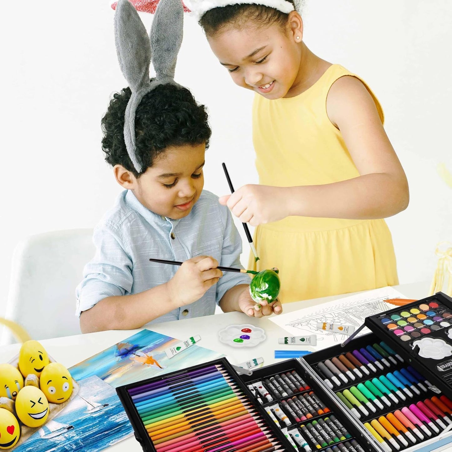 145-pcs-kids-coloring-drawing-painting-kit-for-kids kids toy in Pakistan | Zilonay