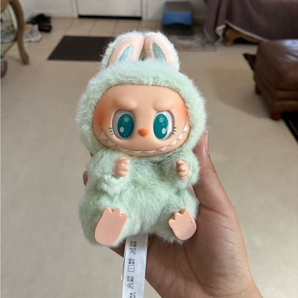 labubu-monster-anime-character-plush-keychain-1-pc-green kids toy in Pakistan | Zilonay