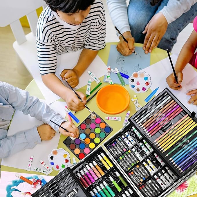 145-pcs-kids-coloring-drawing-painting-kit-for-kids kids toy in Pakistan | Zilonay