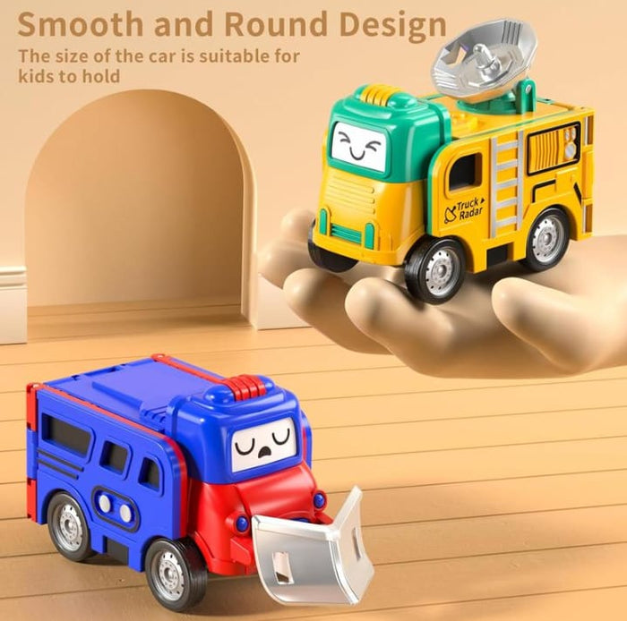 Pack Of 2 Reversible Deformation Vehicle Car