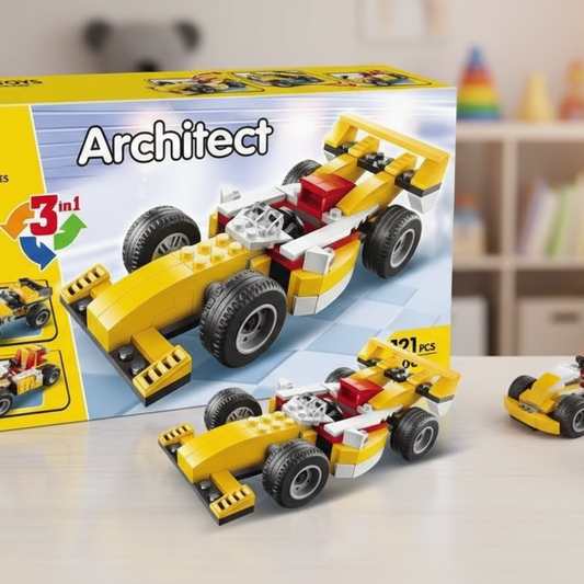 architect-super-racer-3-in-1-building-blocks-set-121-pieces kids toy in Pakistan | Zilonay