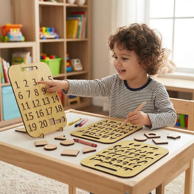 early-learning-wooden-stencil-board-for-kids-set-of-3 kids toy in Pakistan | Zilonay