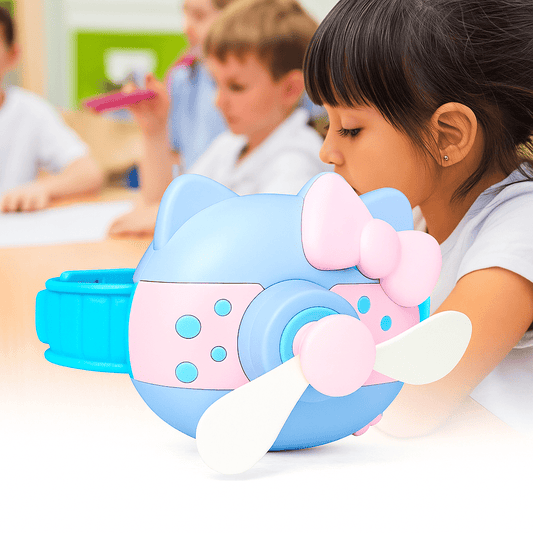 mini-wrist-outdoor-rechargeable-cute-watch-fan kids toy in Pakistan | Zilonay