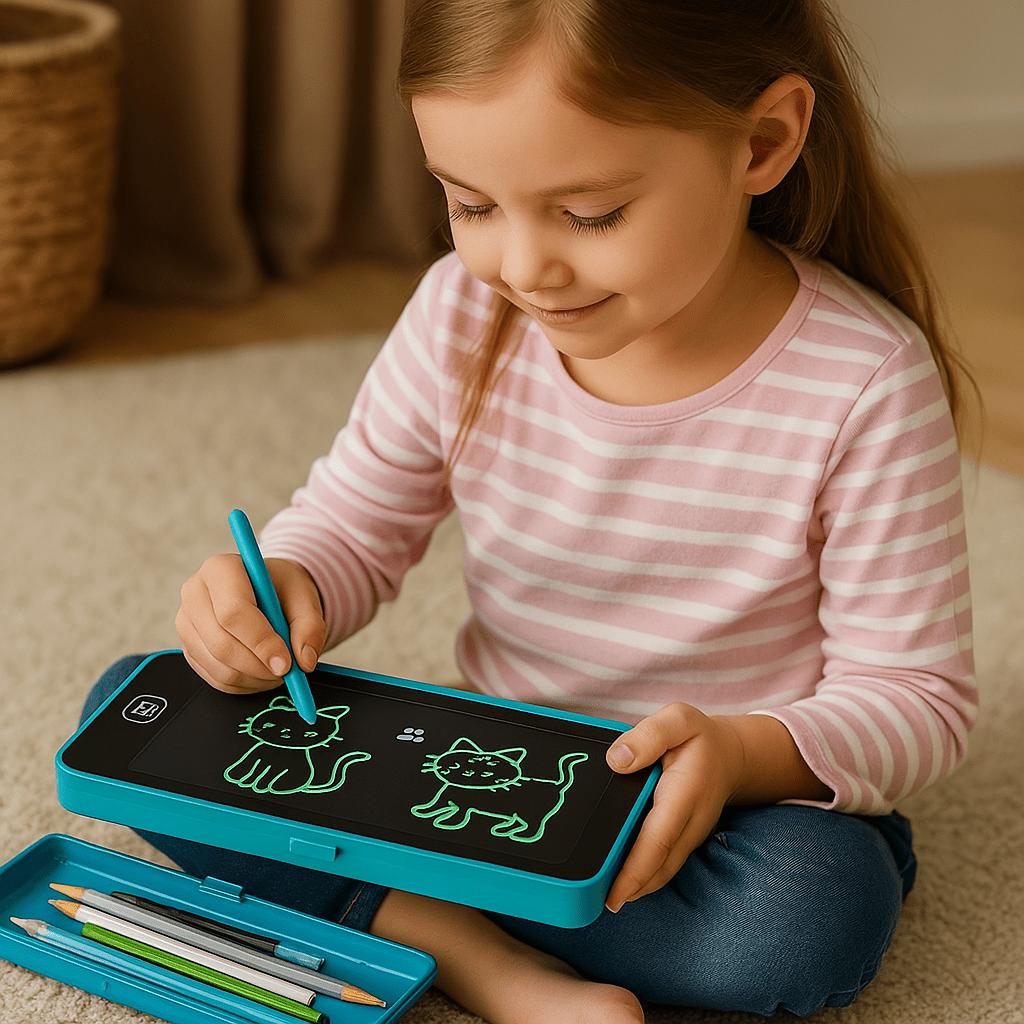 lcd-writing-tablet-pencil-box kids toy in Pakistan | Zilonay