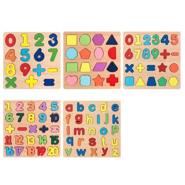 montessori-early-educational-wooden-colorful-3d-toys-baby kids toy in Pakistan | Zilonay