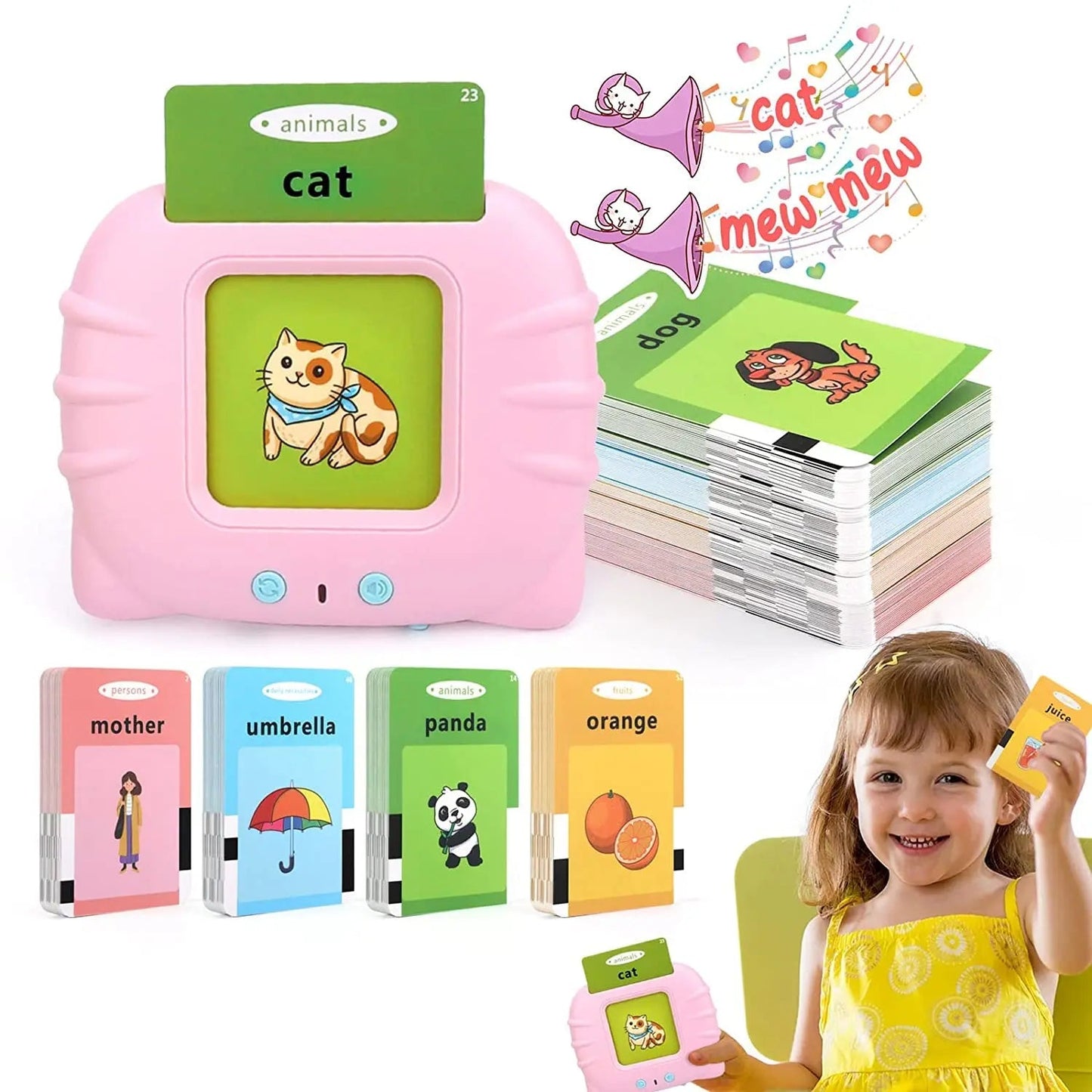 education-english-talking-flash-cards-learning-machine-with-sound-for-kids kids toy in Pakistan | Zilonay