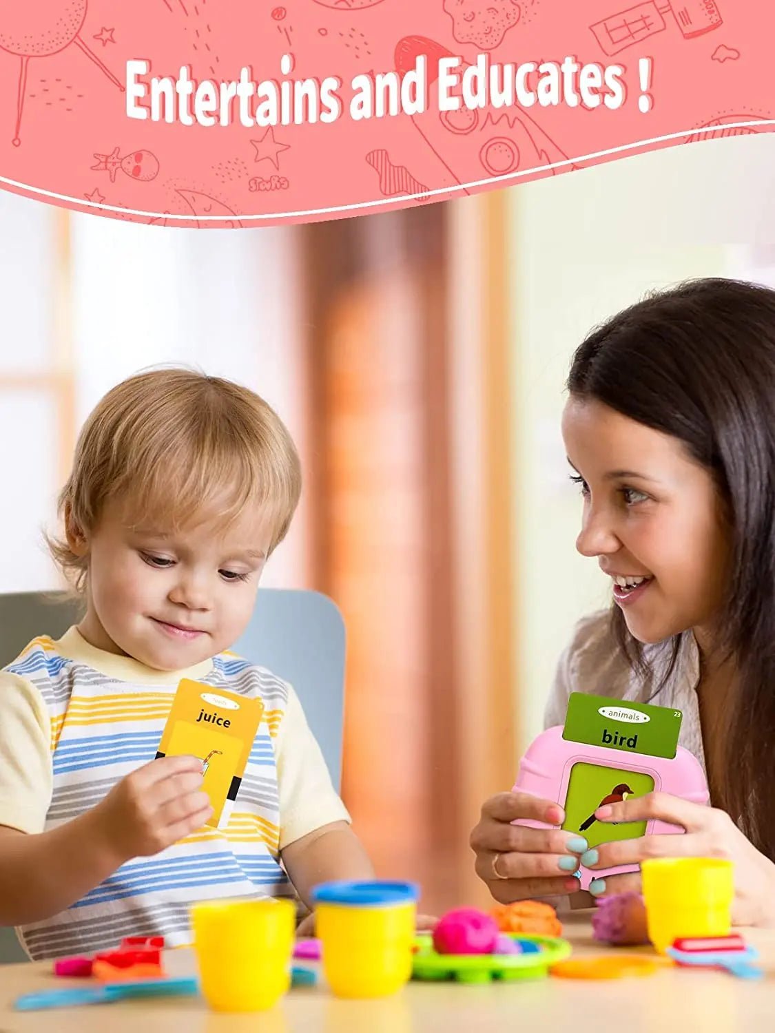 education-english-talking-flash-cards-learning-machine-with-sound-for-kids kids toy in Pakistan | Zilonay