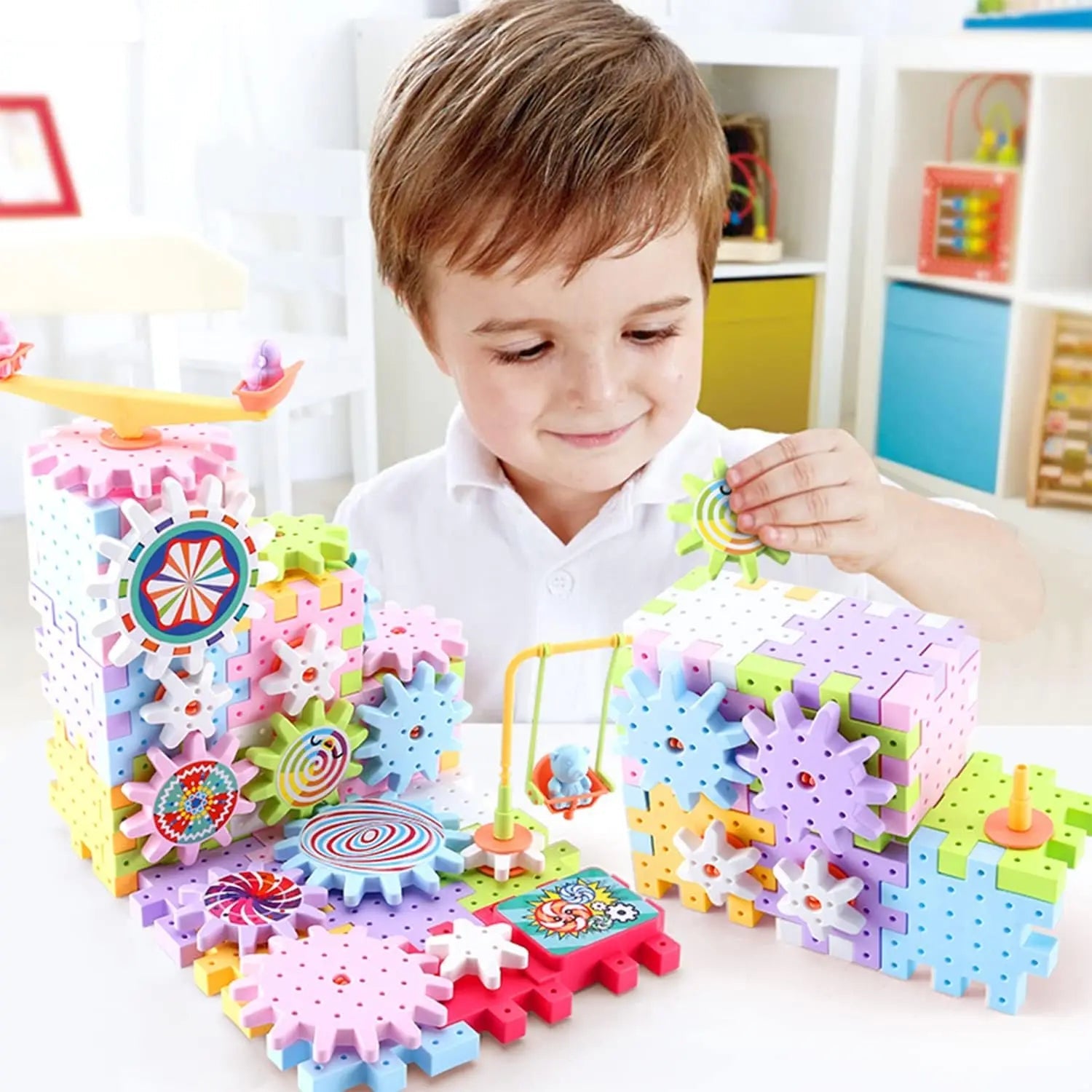electric-building-block-gear-toy kids toy in Pakistan | Zilonay