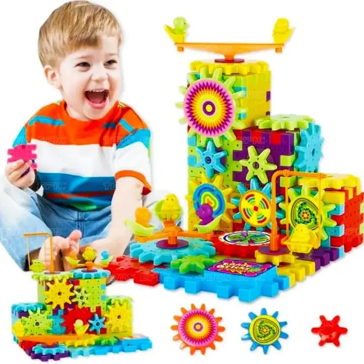 electric-building-block-gear-toy-83pcs kids toy in Pakistan | Zilonay