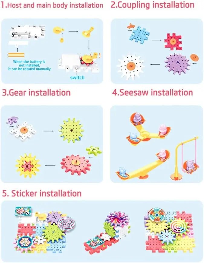 electric-building-block-gear-toy kids toy in Pakistan | Zilonay