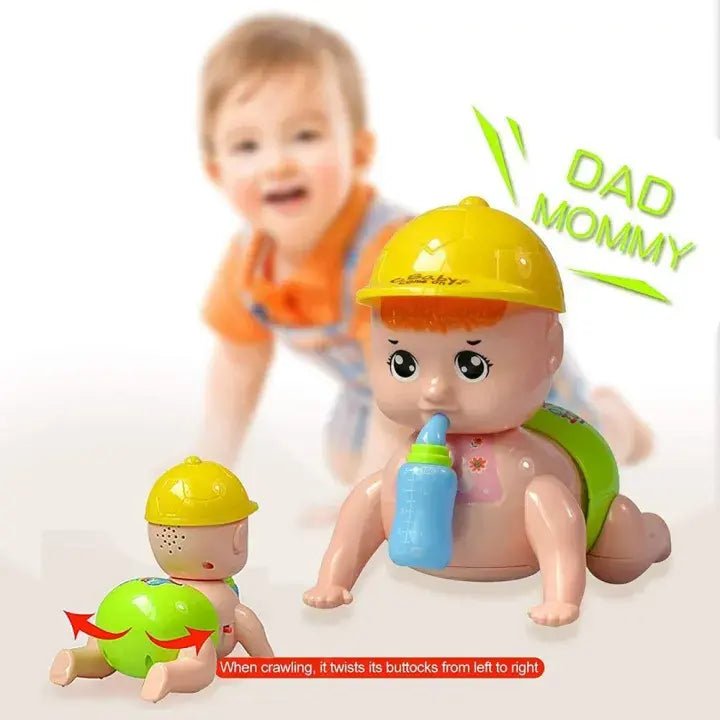 electric-crawling-baby-toy-with-sound-music kids toy in Pakistan | Zilonay