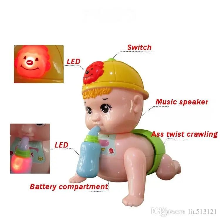 electric-crawling-baby-toy-with-sound-music kids toy in Pakistan | Zilonay