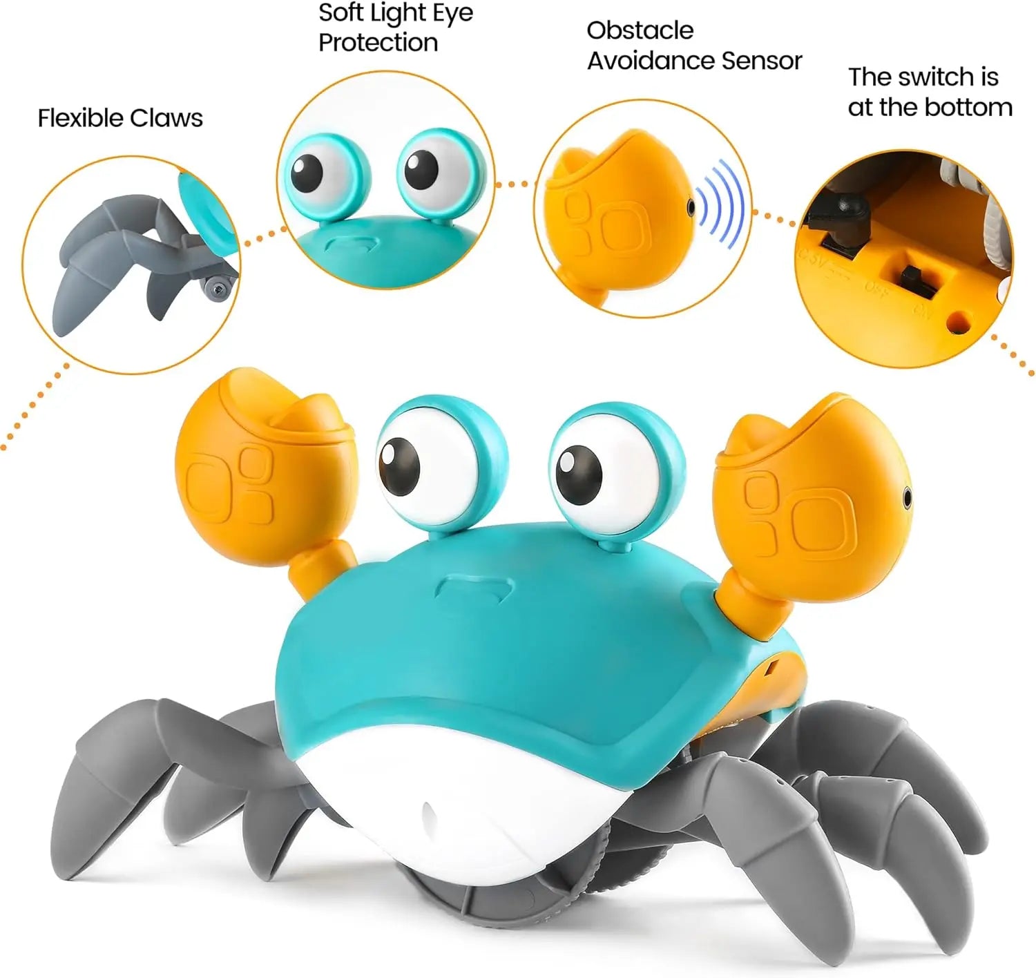 rechargeable-crawling-crab-toy kids toy in Pakistan | Zilonay