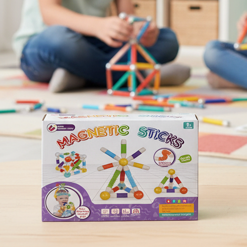 flexible-magnetic-tube-building-blocks-36pcs kids toy in Pakistan | Zilonay