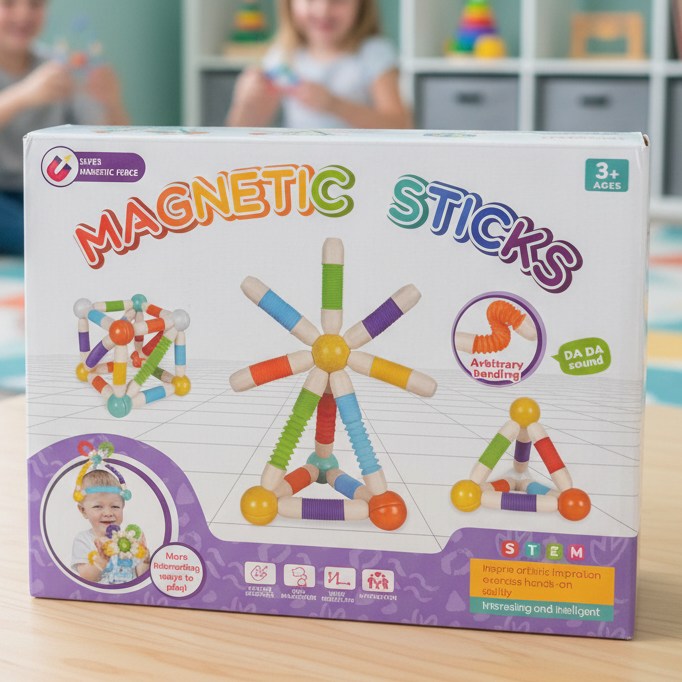 flexible-magnetic-tube-building-blocks-36pcs kids toy in Pakistan | Zilonay