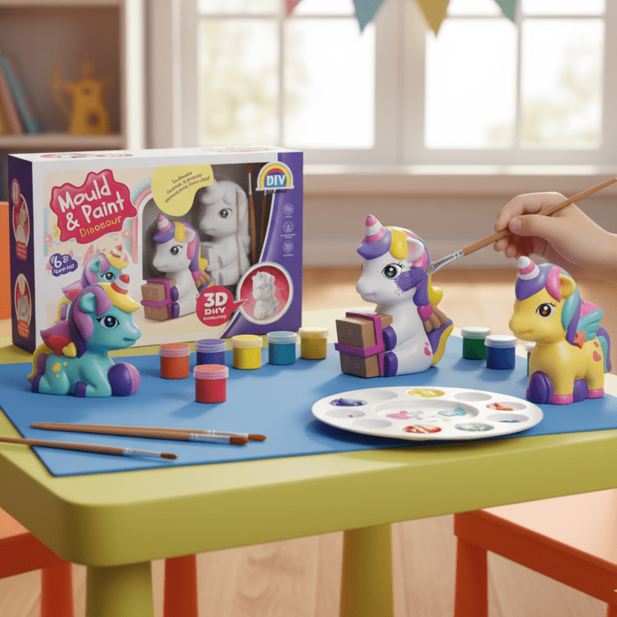 diy-3d-unicorn-mould-paint-for-kids kids toy in Pakistan | Zilonay