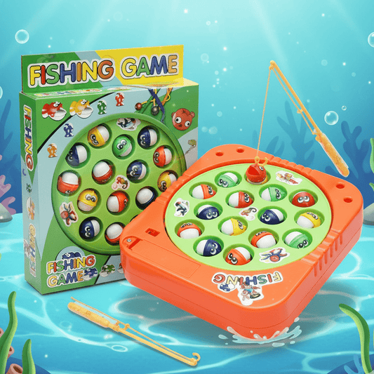 battery-operated-rotating-fishing-game-toy-for-kids-toddlers-15-fish kids toy in Pakistan | Zilonay