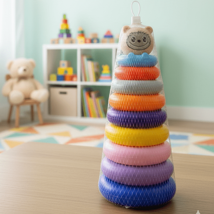 rainbow-hand-eye-coordination-rings-for-kids kids toy in Pakistan | Zilonay
