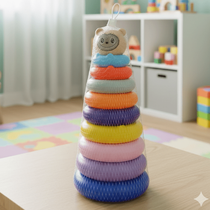 rainbow-hand-eye-coordination-rings-for-kids kids toy in Pakistan | Zilonay