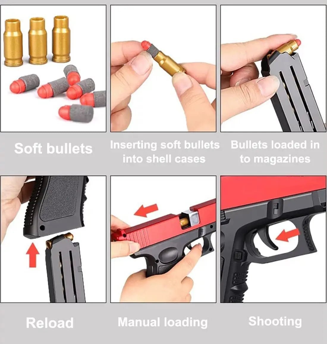glock-soft-bullet-gun kids toy in Pakistan | Zilonay