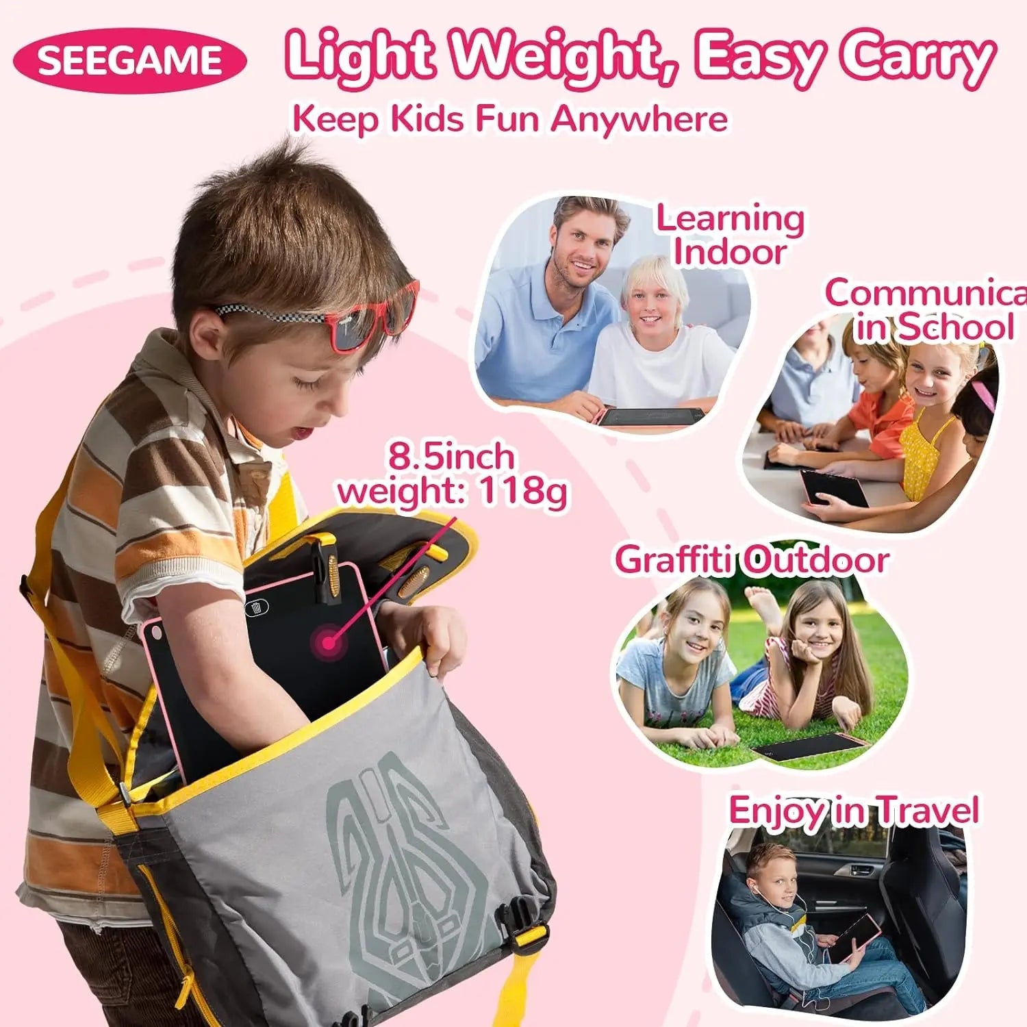 lcd-multicolor-screen-writing-tablet-erasable-writing-board kids toy in Pakistan | Zilonay