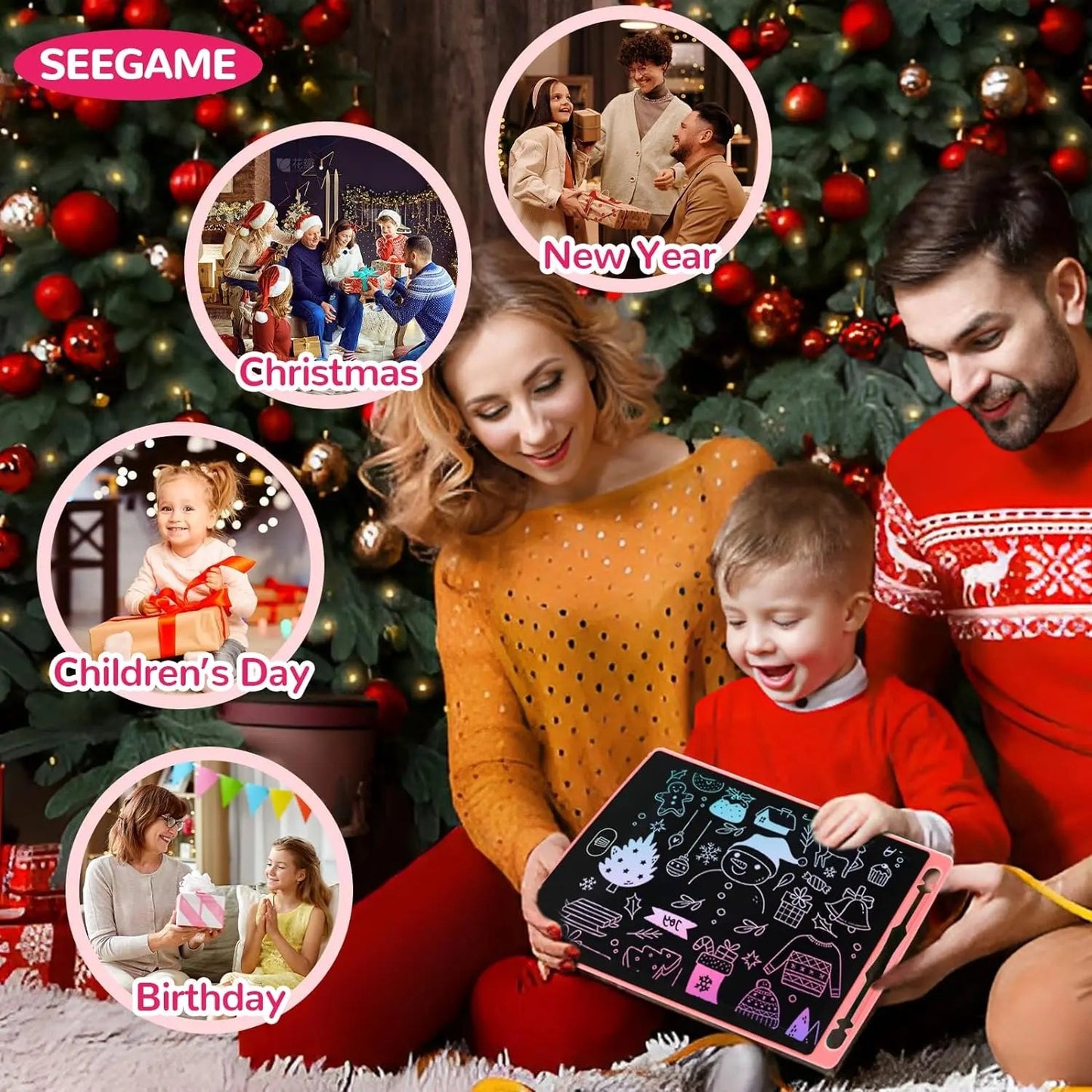 lcd-multicolor-screen-writing-tablet-erasable-writing-board kids toy in Pakistan | Zilonay