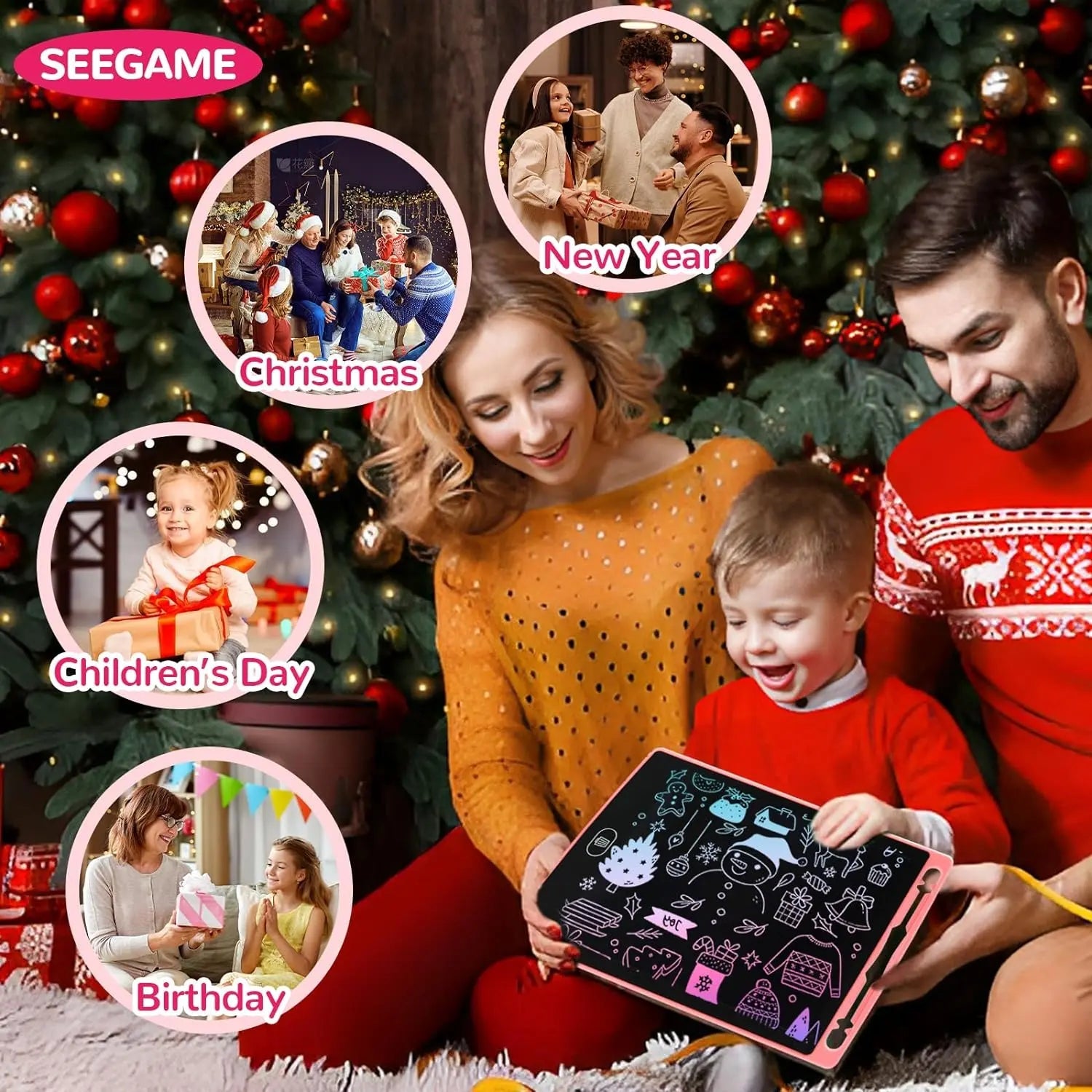 lcd-multicolor-screen-writing-tablet-erasable-writing-board kids toy in Pakistan | Zilonay